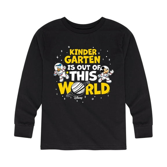 Mickey & Friends - Kindergarten Out Of This World - Youth Long Sleeve Graphic T-Shirt