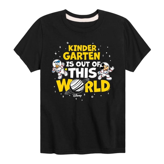 Mickey & Friends - Kindergarten Out Of This World - Youth Short Sleeve Graphic T-Shirt