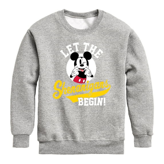 Mickey & Friends - Let The Shenanigans Begin - Youth Crewneck Fleece Sweatshirt