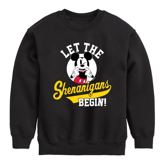 Mickey & Friends - Let The Shenanigans Begin - Youth Crewneck Fleece Sweatshirt