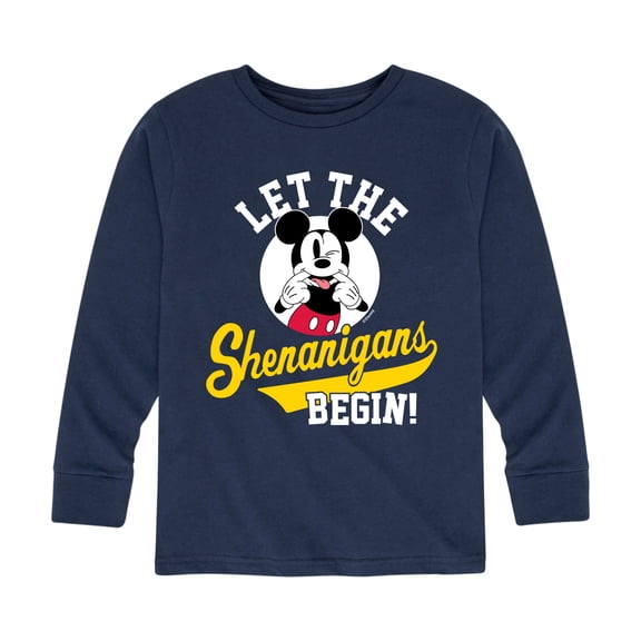 Mickey & Friends - Let The Shenanigans Begin - Youth Long Sleeve Graphic T-Shirt