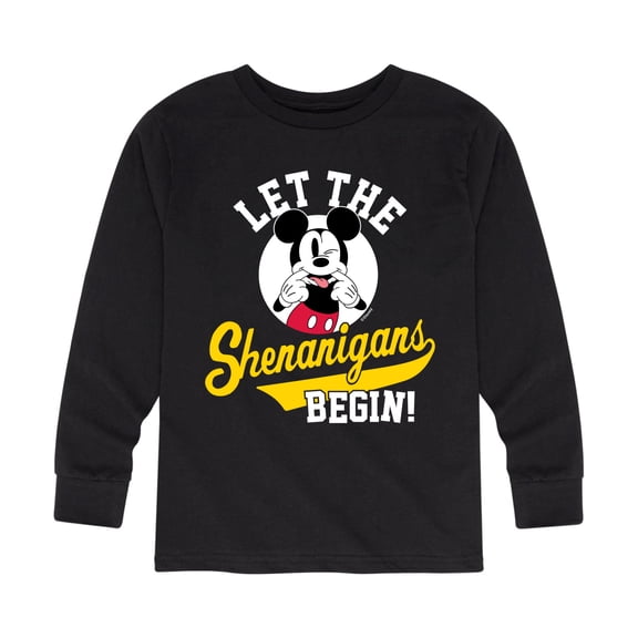 Mickey & Friends - Let The Shenanigans Begin - Youth Long Sleeve Graphic T-Shirt