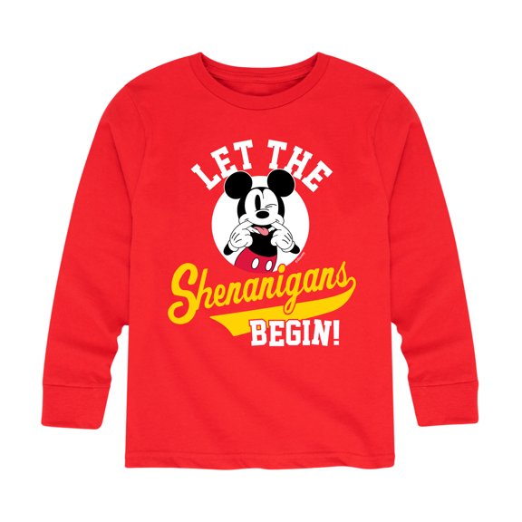 Mickey & Friends - Let The Shenanigans Begin - Youth Long Sleeve Graphic T-Shirt