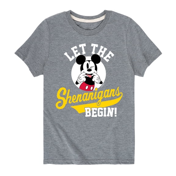 Mickey & Friends - Let The Shenanigans Begin - Youth Short Sleeve Graphic T-Shirt