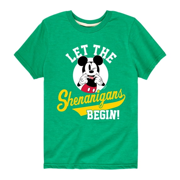 Mickey & Friends - Let The Shenanigans Begin - Youth Short Sleeve Graphic T-Shirt