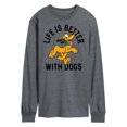 thumbnail image 1 of Mickey & Friends - Life Is Better With Dogs - Men's Long Sleeve T-Shirt, 1 of 5