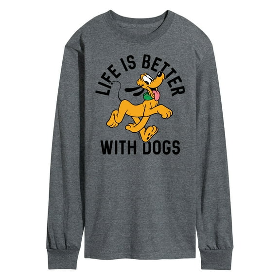 Mickey & Friends - Life Is Better With Dogs - Men's Long Sleeve T-Shirt