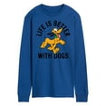 thumbnail image 1 of Mickey & Friends - Life Is Better With Dogs - Men's Long Sleeve T-Shirt, 1 of 5