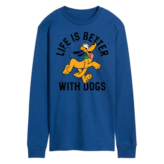 Mickey & Friends - Life Is Better With Dogs - Men's Long Sleeve T-Shirt