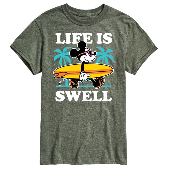 Mickey & Friends - Life Is Swell - Men's Short Sleeve Graphic T-Shirt