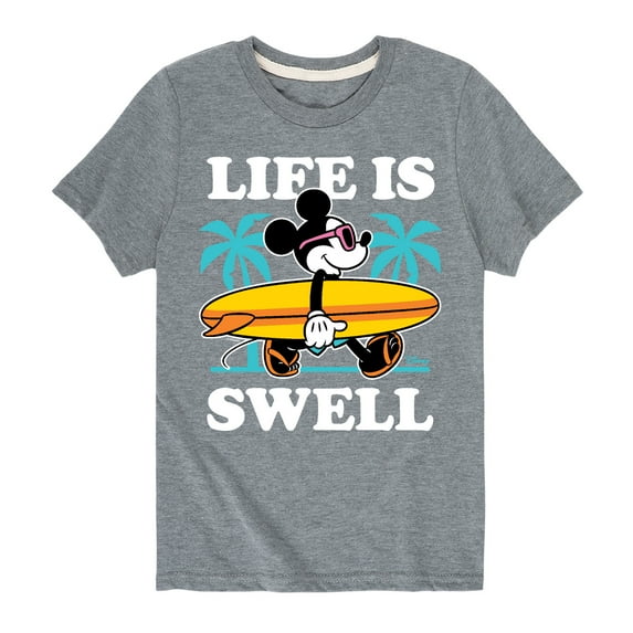Mickey & Friends - Life Is Swell - Toddler And Youth Short Sleeve Graphic T-Shirt