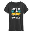 thumbnail image 1 of Mickey & Friends - Life Is Swell - Women's Short Sleeve Graphic T-Shirt, 1 of 5