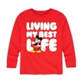 thumbnail image 1 of Mickey & Friends - Living My Best Life - Toddler And Youth Long Sleeve Graphic T-Shirt, 1 of 5