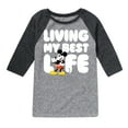 thumbnail image 1 of Mickey & Friends - Living My Best Life - Toddler And Youth Raglan Graphic T-Shirt, 1 of 4