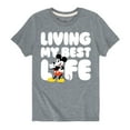 thumbnail image 1 of Mickey & Friends - Living My Best Life - Toddler And Youth Short Sleeve Graphic T-Shirt, 1 of 5