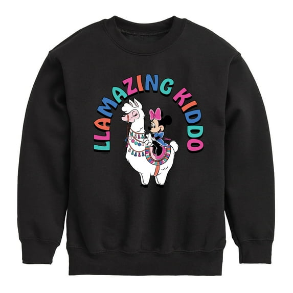 Mickey & Friends - Llamazing Kiddo - Toddler And Youth Crewneck Fleece Sweatshirt