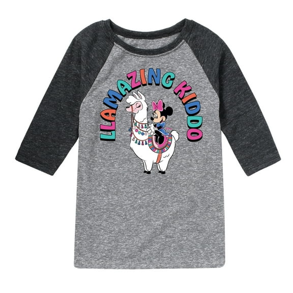 Mickey & Friends - Llamazing Kiddo - Toddler And Youth Raglan Graphic T-Shirt