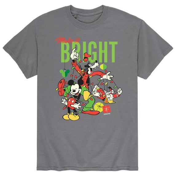 Mickey & Friends - Make It Bright- Men's Short Sleeve Graphic T-Shirt