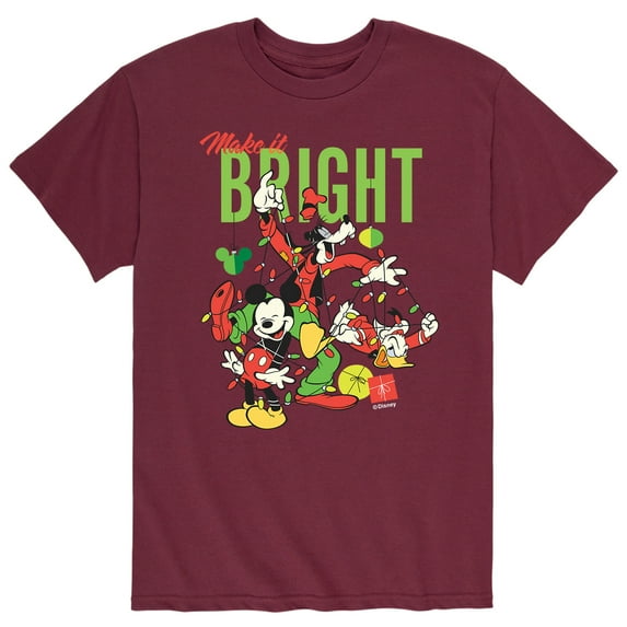 Mickey & Friends - Make It Bright- Men's Short Sleeve Graphic T-Shirt
