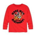 thumbnail image 1 of Mickey & Friends - Make Way It's My Birthday - Youth Long Sleeve Graphic T-Shirt, 1 of 5