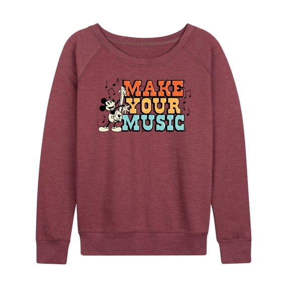 Mickey & Friends - Make Your Music - Women's Lightweight French Terry Long Sleeve Shirt