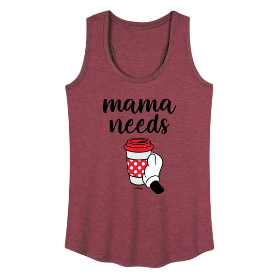 Mickey & Friends - Mama Needs Coffee - Women's Racerback Tank Top