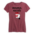 thumbnail image 1 of Mickey & Friends - Mama Needs Coffee - Women's Short Sleeve Graphic T-Shirt, 1 of 5