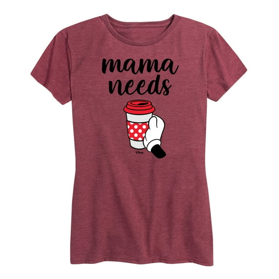 Mickey & Friends - Mama Needs Coffee - Women's Short Sleeve Graphic T-Shirt