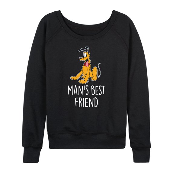 Mickey & Friends - Man's Best Friend - Women's Lightweight French Terry Long Sleeve Shirt