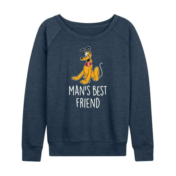 Mickey & Friends - Man's Best Friend - Women's Lightweight French Terry Long Sleeve Shirt