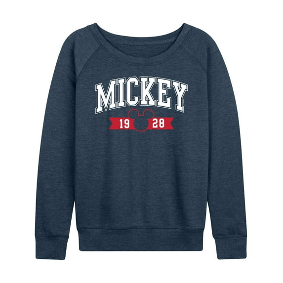 Mickey & Friends - Mickey 1928 Collegiate - Women's Lightweight French Terry Long Sleeve Shirt
