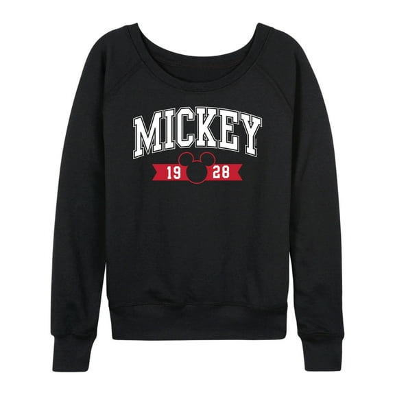 Mickey & Friends - Mickey 1928 Collegiate - Women's Lightweight French Terry Long Sleeve Shirt