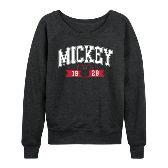 Mickey & Friends - Mickey 1928 Collegiate - Women's Lightweight French Terry Long Sleeve Shirt