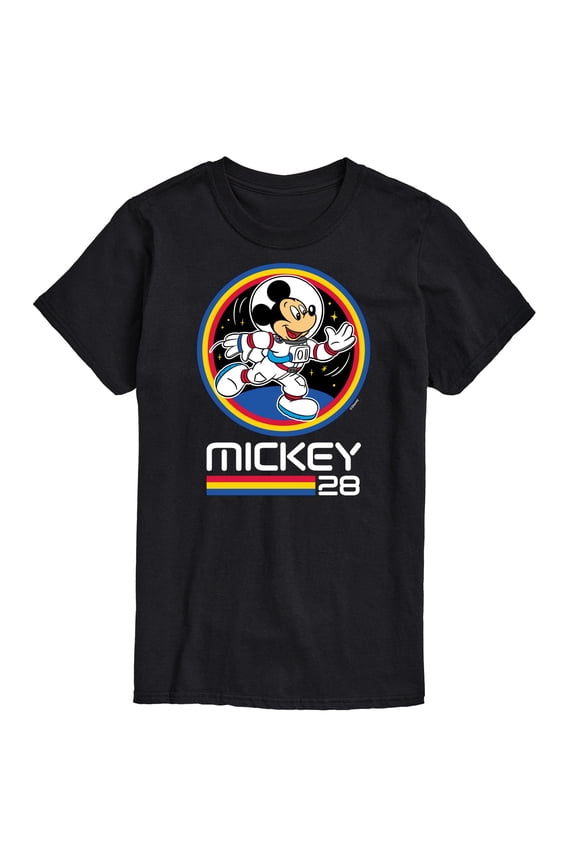 Mickey & Friends - Mickey 28 Space Badge - Men's Short Sleeve Graphic T-Shirt