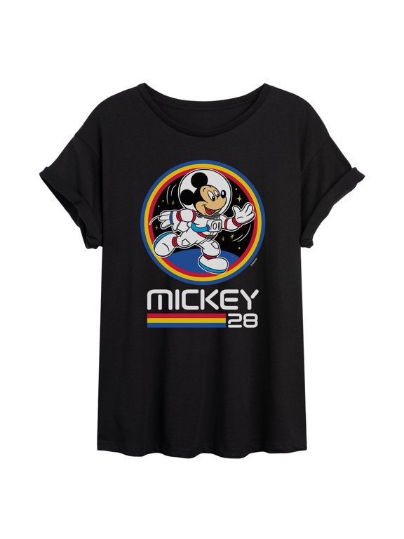- Mickey 28 Space Badge Women's Relaxed Fit T-Shirt