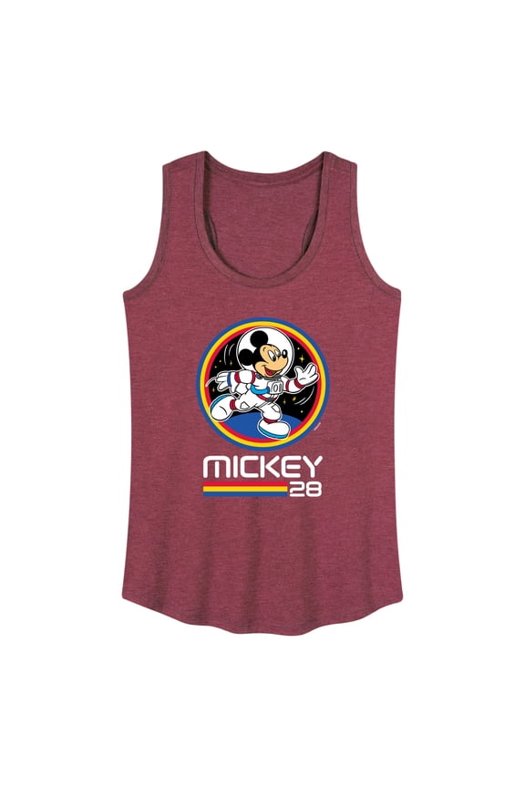 Mickey & Friends - Mickey 28 Space Badge - Women's Racerback Tank Top