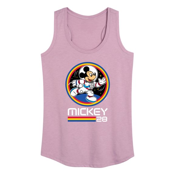 Mickey & Friends - Mickey 28 Space Badge - Women's Racerback Tank Top