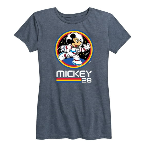 Mickey & Friends - Mickey 28 Space Badge - Women's Short Sleeve Graphic T-Shirt