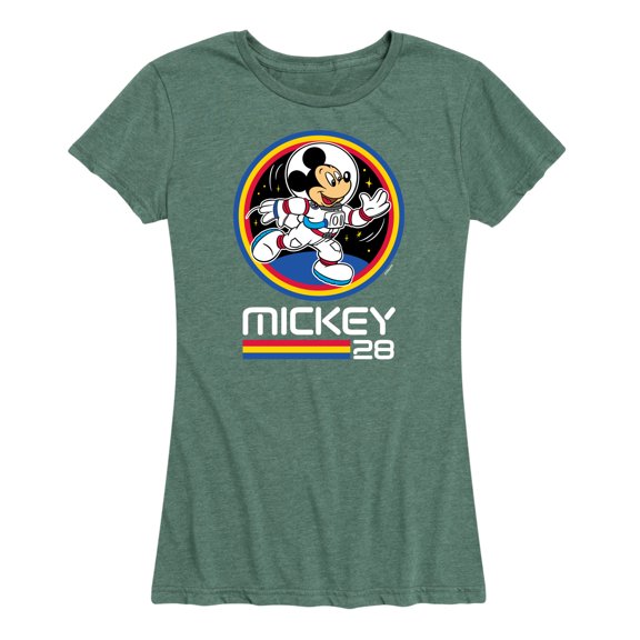 Mickey & Friends - Mickey 28 Space Badge - Women's Short Sleeve Graphic T-Shirt