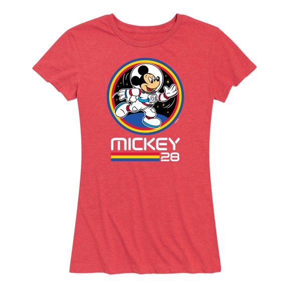 Mickey & Friends - Mickey 28 Space Badge - Women's Short Sleeve Graphic T-Shirt