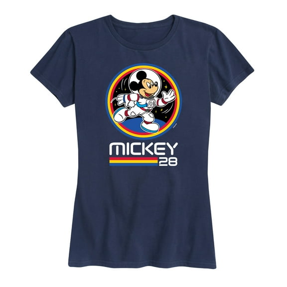 Mickey & Friends - Mickey 28 Space Badge - Women's Short Sleeve Graphic T-Shirt