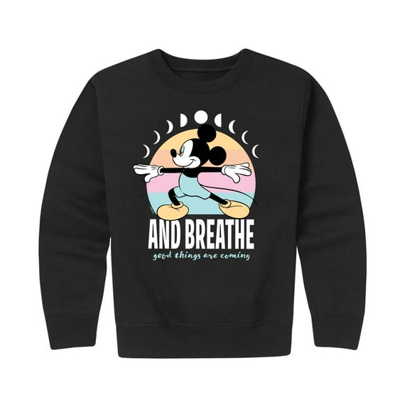 Mickey & Friends - Mickey And Breathe - Toddler And Youth Crewneck Fleece Sweatshirt