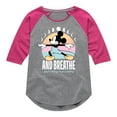 thumbnail image 1 of Mickey & Friends - Mickey And Breathe - Toddler And Youth Girls Raglan Graphic T-Shirt, 1 of 5