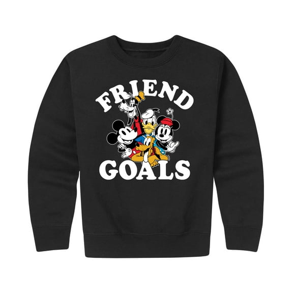 Mickey & Friends - Mickey And Friends Friend Goals - Toddler And Youth Crewneck Fleece Sweatshirt