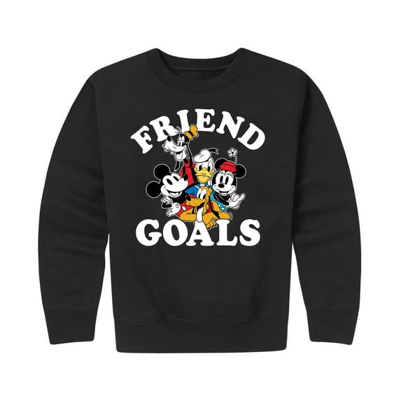 Mickey & Friends - Mickey And Friends Friend Goals - Toddler And Youth Crewneck Fleece Sweatshirt