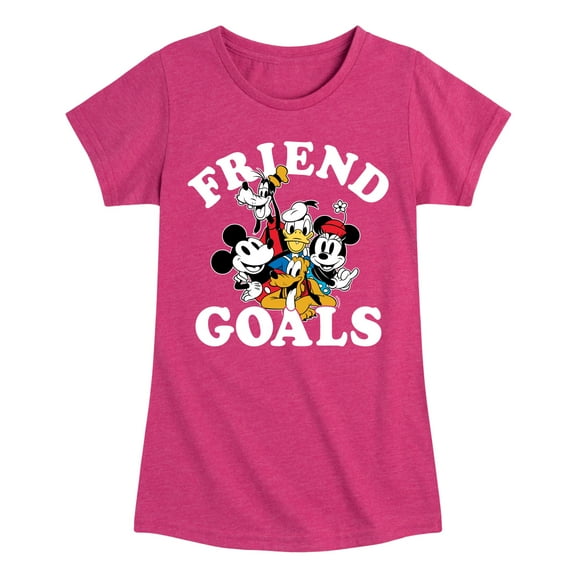 Mickey & Friends - Mickey And Friends Friend Goals - Toddler And Youth Girls Short Sleeve Graphic T-Shirt