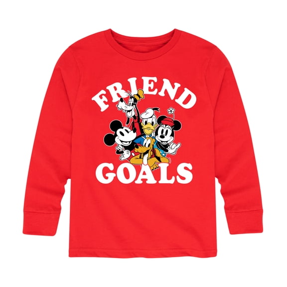 Mickey & Friends - Mickey And Friends Friend Goals - Toddler And Youth Long Sleeve Graphic T-Shirt