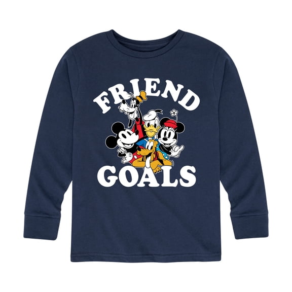 Mickey & Friends - Mickey And Friends Friend Goals - Toddler And Youth Long Sleeve Graphic T-Shirt