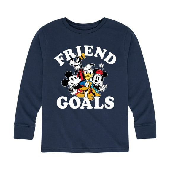 Mickey & Friends - Mickey And Friends Friend Goals - Toddler And Youth Long Sleeve Graphic T-Shirt