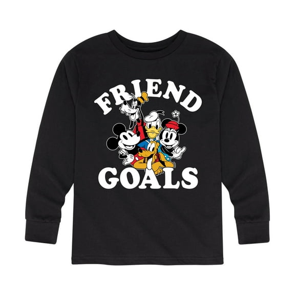 Mickey & Friends - Mickey And Friends Friend Goals - Toddler And Youth Long Sleeve Graphic T-Shirt